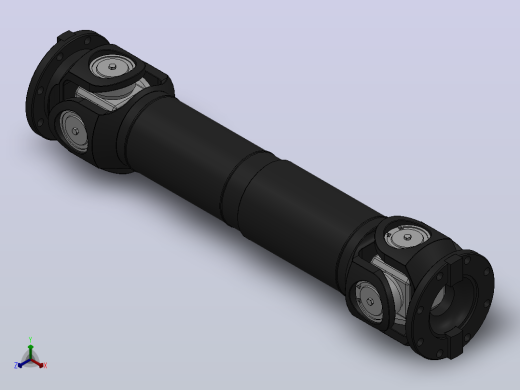 SWC型--中型十字轴式万向联轴器SWC225-E-1050正等轴测缩略图