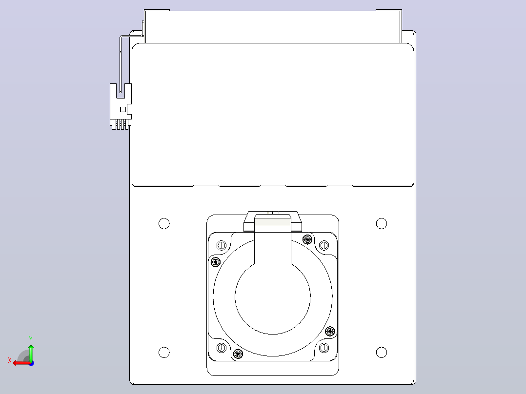 滚珠丝杠直线轴带导轨全封闭TPA-HCR-175D-2510C-L1400-MP-Y-P75-N3后视图