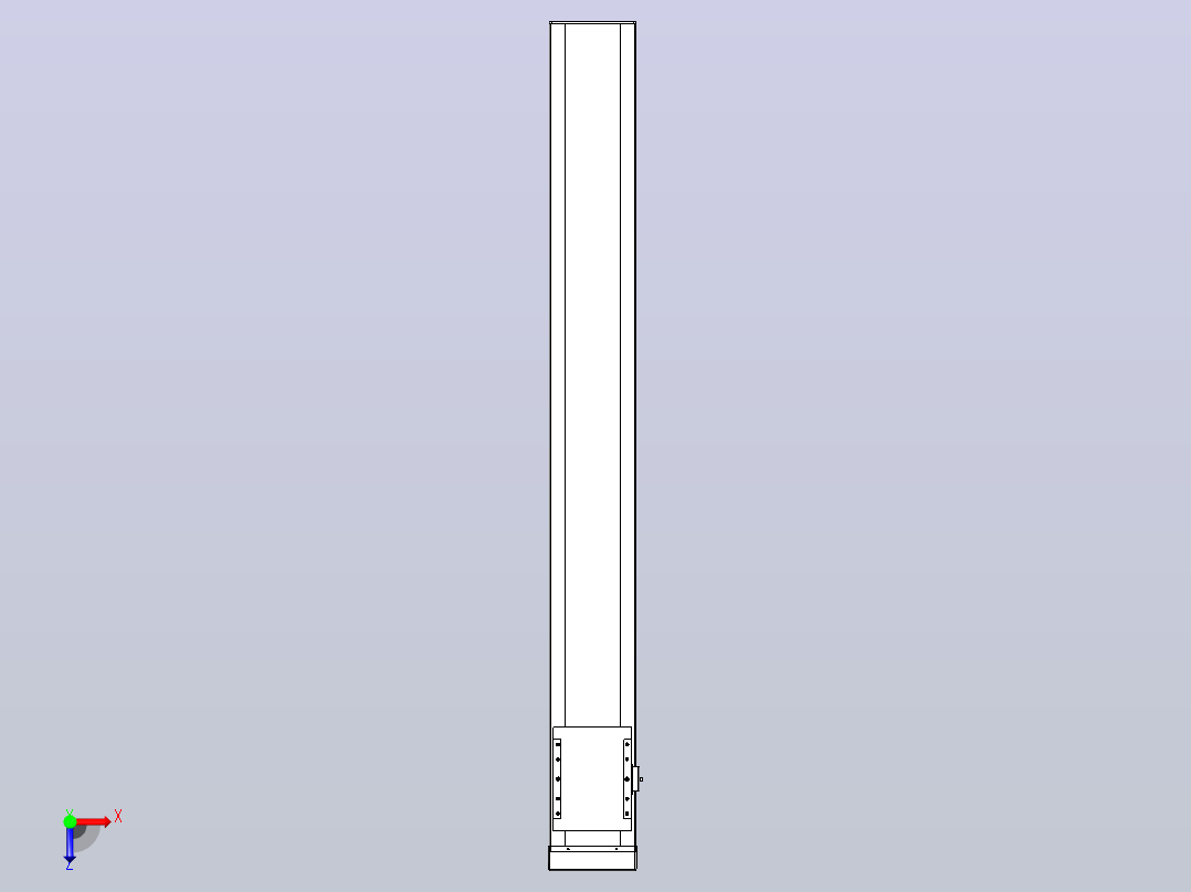 滚珠丝杠直线轴带导轨全封闭TPA-HCR-175D-2510C-L1400-MP-Y-P75-N3俯视图