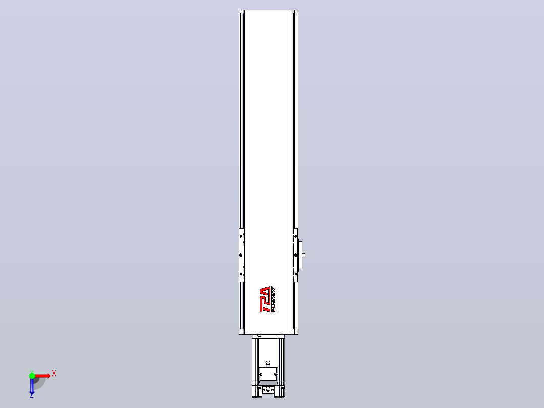 日规模组半封闭丝杆TPA-HNR-110D-1610C-L350-M-Y-P40-N3俯视图