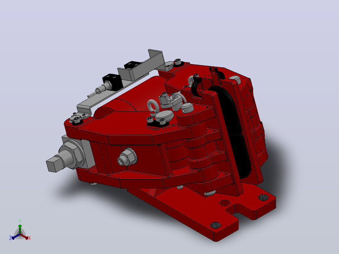 SBD-A安全制动器_SBD125-A-1000×36ⅡRL.WL.CL主视图