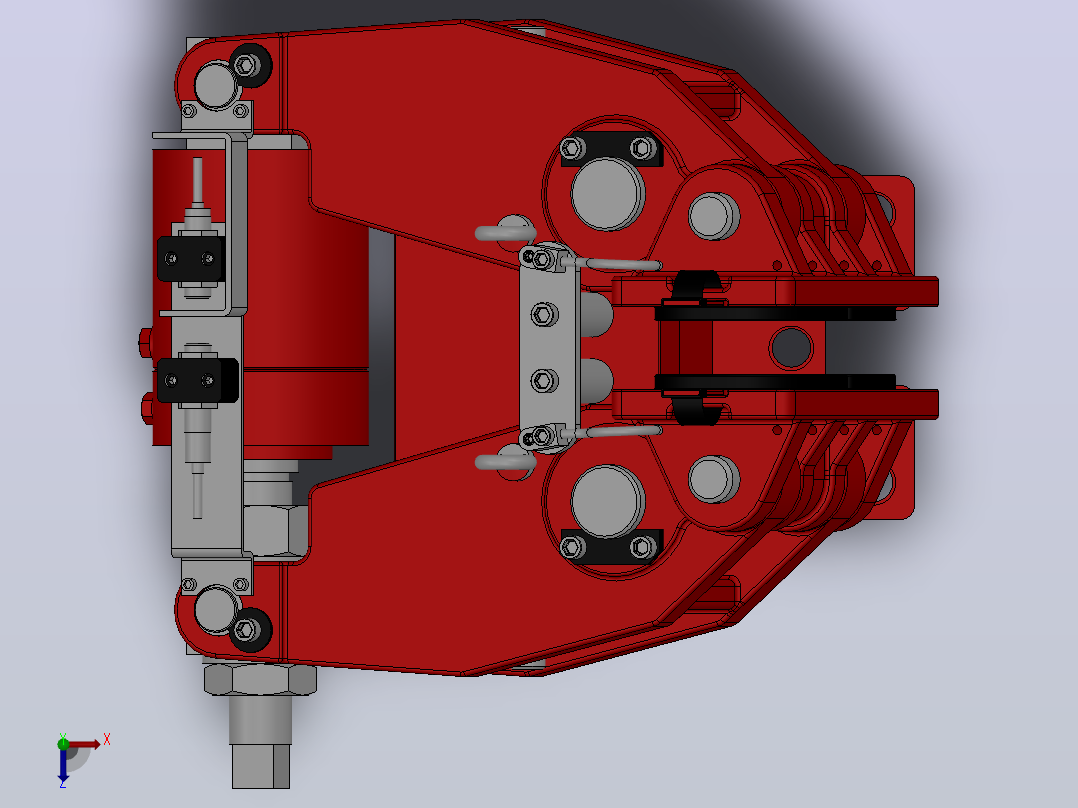 SBD-A安全制动器_SBD125-A-1000×36ⅡRL.WL.CL俯视图