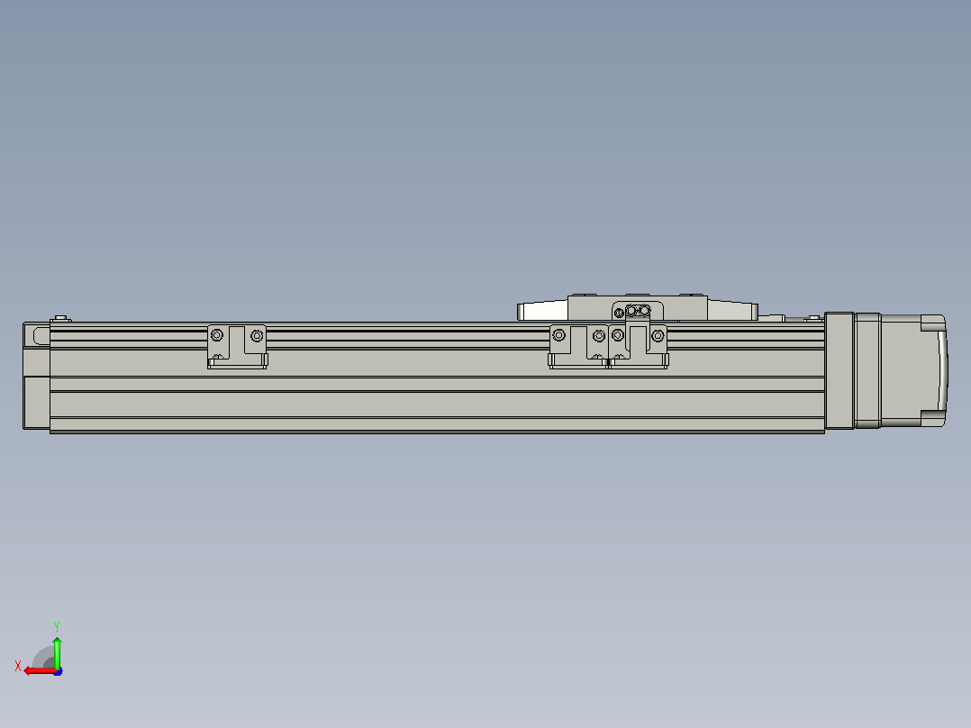 GTH4-L#-150-BL-M05-C3 GTH4内嵌式螺杆滑台 电机左折 Toyo直线模组后视图