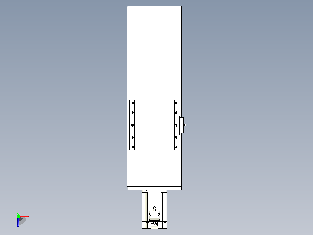 滚珠丝杠直线轴带导轨全封闭TPA-HCR-175D-2510C-L250-M-C-P75-N3俯视图