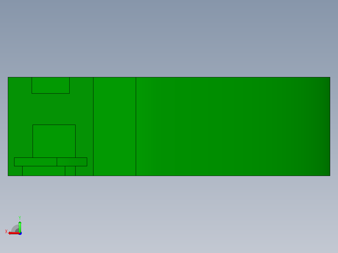ZWGD-SC881-K325-TA45-R500-N1-C1磁性转弯轨道后视图
