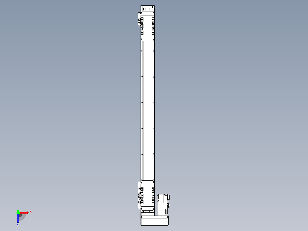 滚珠丝杠线性轴TPA-GCRS-50-1205C-L250-ML-M10-N3俯视图