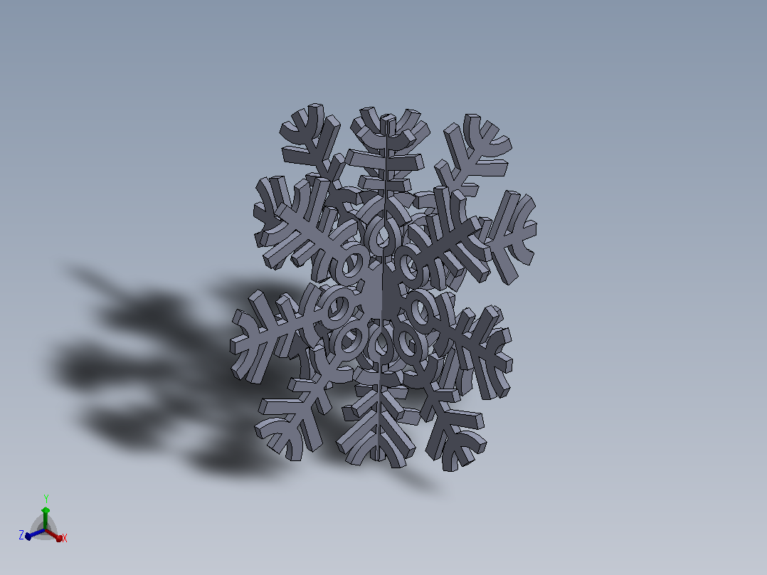 圣诞雪花主视图