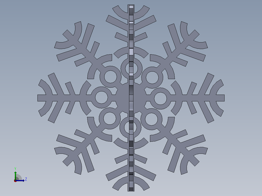 圣诞雪花左视图