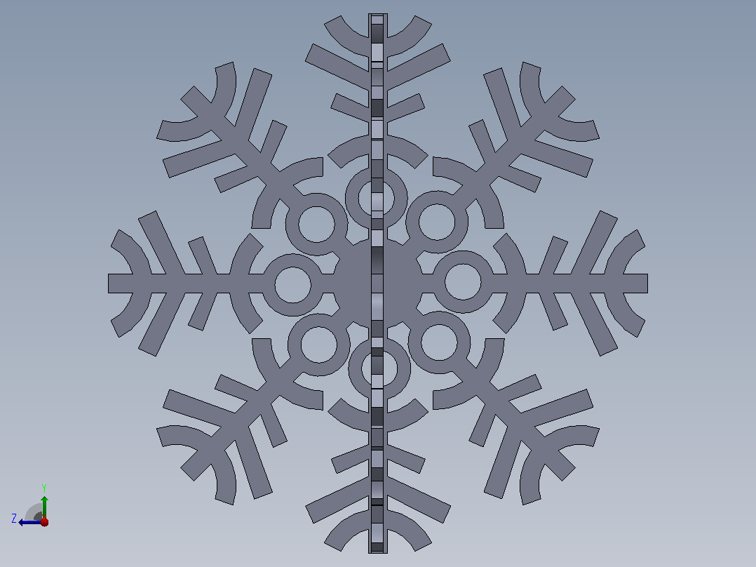 圣诞雪花右视图