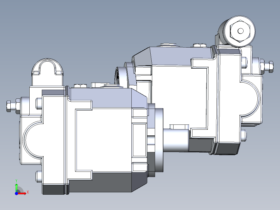 AR变量柱塞泵3D模型前视图