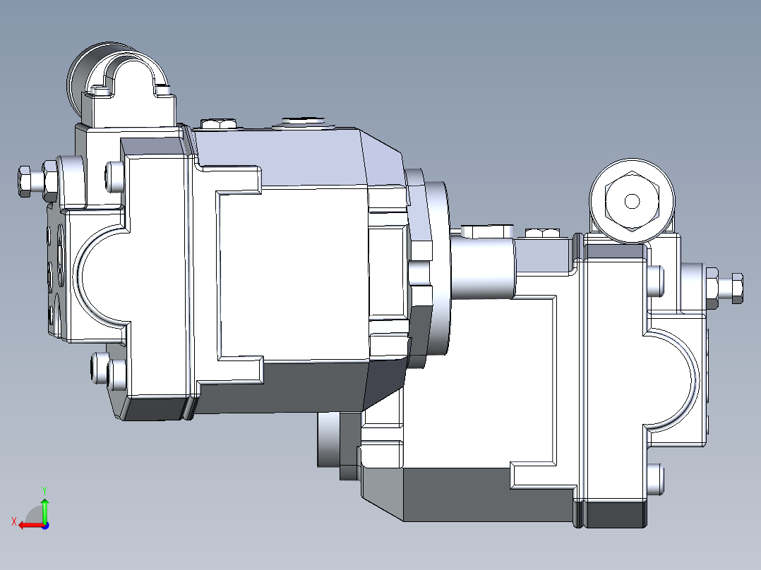 AR变量柱塞泵3D模型后视图