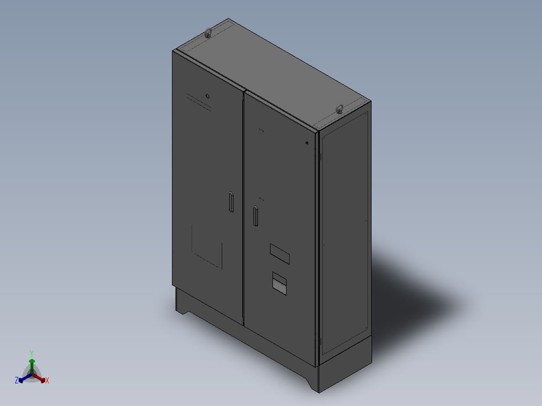 一套电柜的图正等轴测图