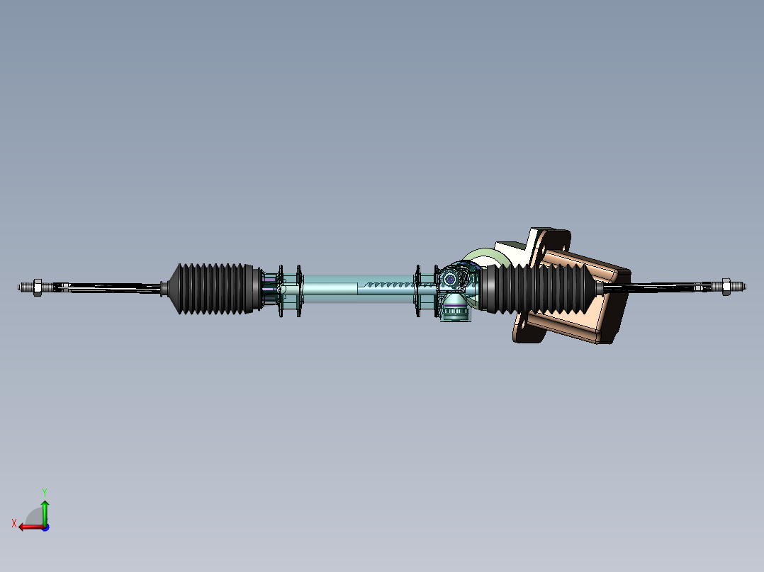 汽车转向器后视图