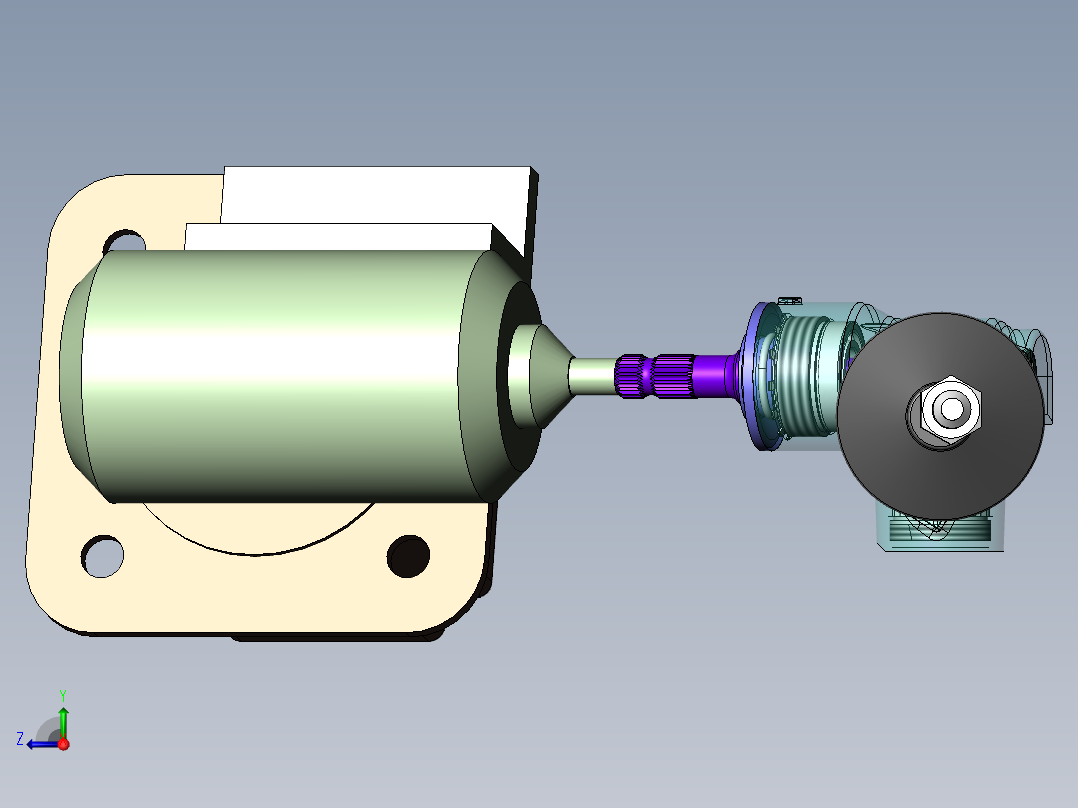 汽车转向器右视图