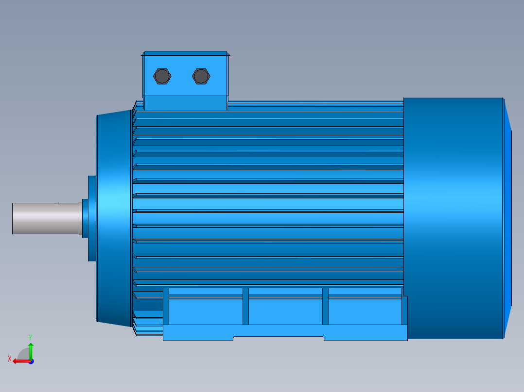 有参数的电动机后视图
