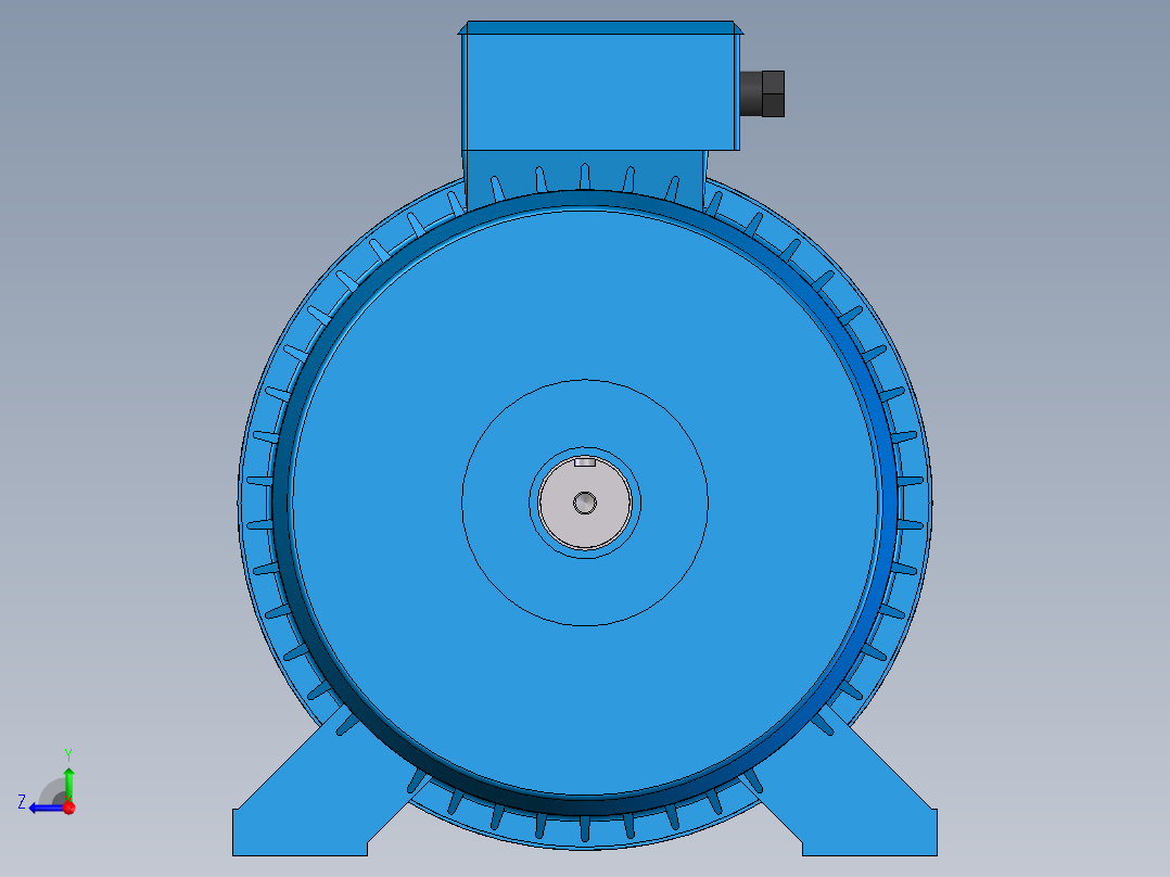 有参数的电动机右视图