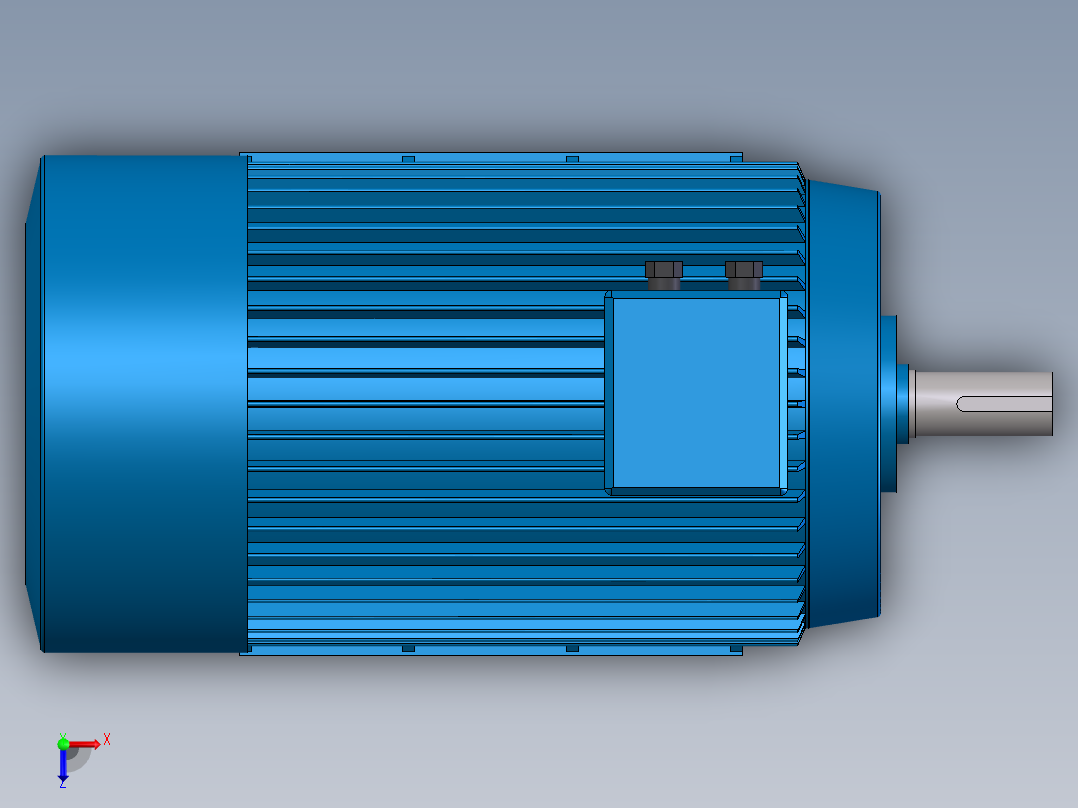 有参数的电动机俯视图