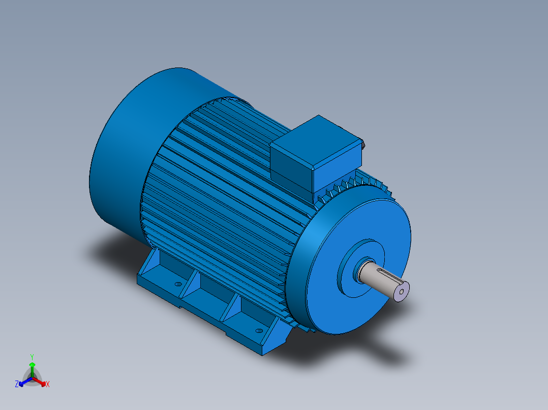 有参数的电动机正等轴测图
