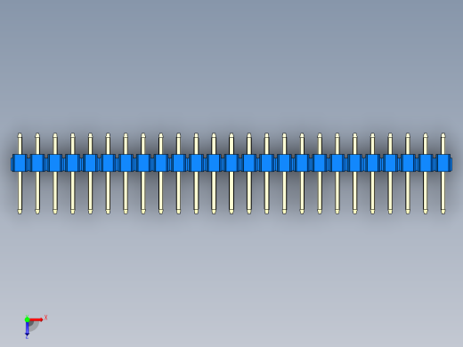 彩色公头100mil（2.54mm）系列-DS1021_blue_2x25p_100mil_Type1_rev1.0俯视缩略图