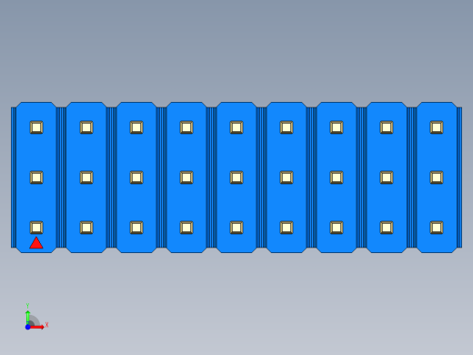 彩色公头100mil（2.54mm）系列-DS1021_blue_3x09p_100mil_Type5_rev1.0前视缩略图