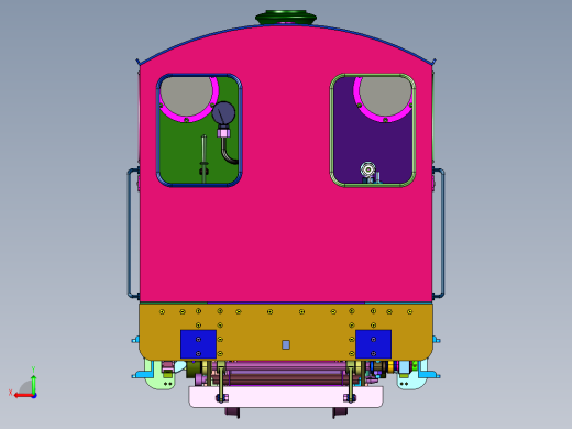 工业革命时代蒸汽火车后视缩略图