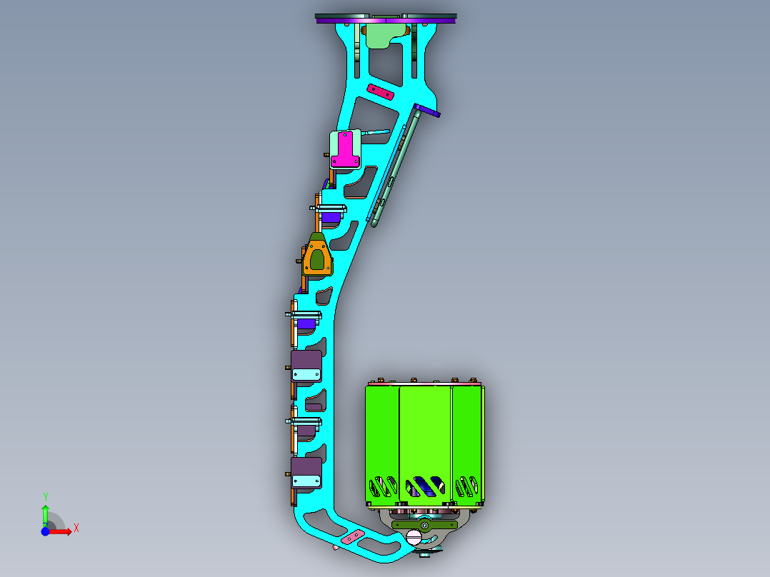 收纳手机机架办公桌台灯前视图