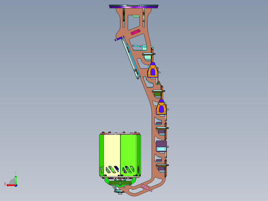 收纳手机机架办公桌台灯后视图