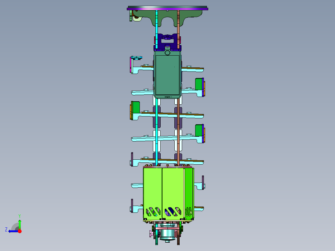 收纳手机机架办公桌台灯右视图