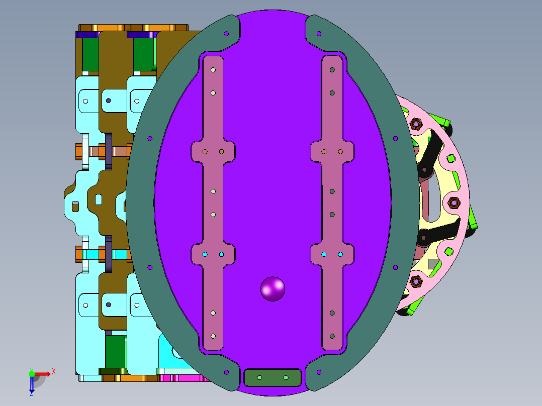 收纳手机机架办公桌台灯俯视图