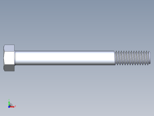 UNC 六角螺栓-Hex Bolt 0.3125-18 x 3前视缩略图
