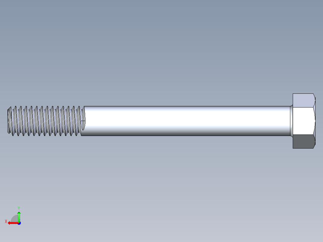 UNC 六角螺栓-Hex Bolt 0.3125-18 x 3后视图