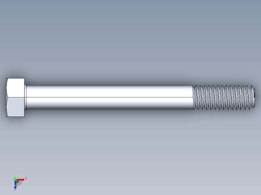 UNC 六角螺栓-Hex Bolt 0.3125-18 x 3俯视缩略图