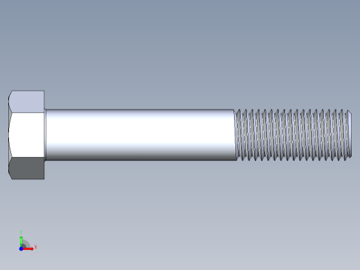 UNC 六角螺栓-Hex Bolt 1.000-8 x 6.STEP前视缩略图
