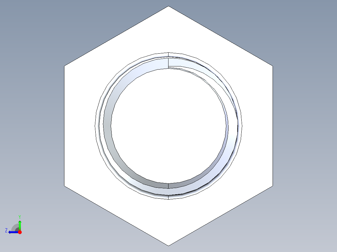 UNC 六角螺栓-Hex Bolt 1.000-8 x 6.STEP右视图