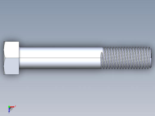 UNC 六角螺栓-Hex Bolt 1.000-8 x 6.STEP俯视缩略图