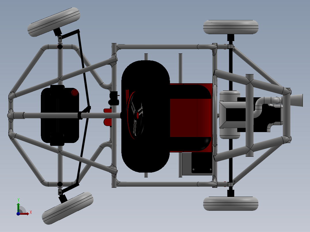 465赛车车架SW设计前视图