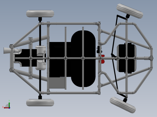465赛车车架SW设计后视缩略图