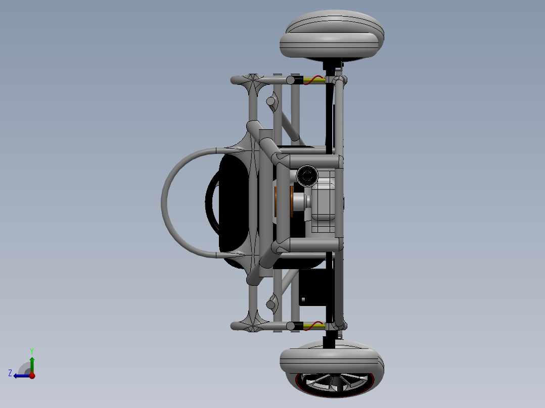 465赛车车架SW设计右视图