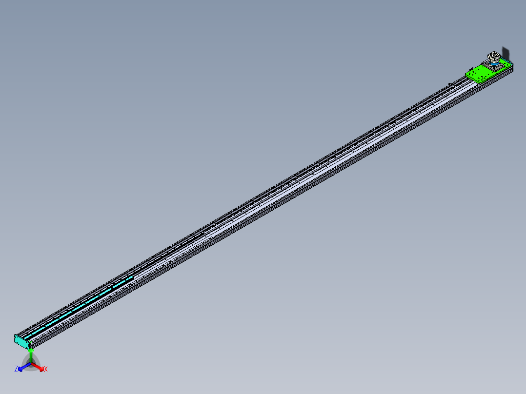 东锦齿条传动DH136G-S4000-BU-减速机+P400W正等轴测图
