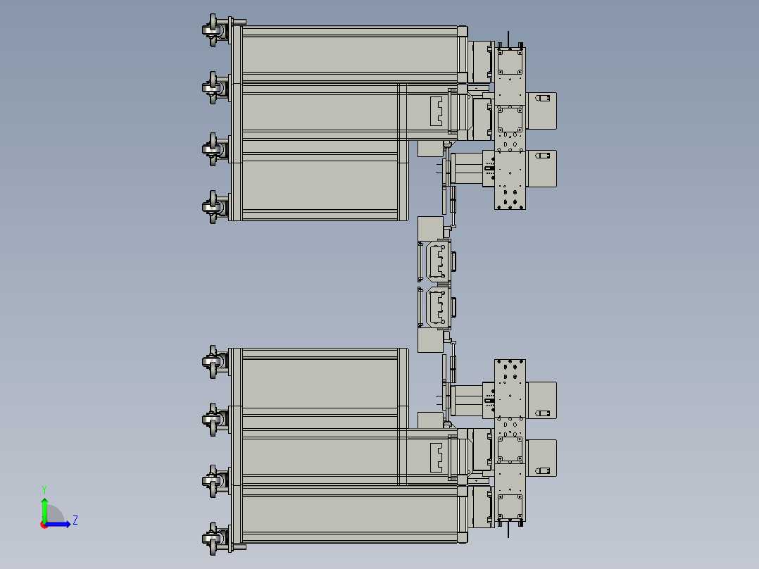 快板成形压力机左视图