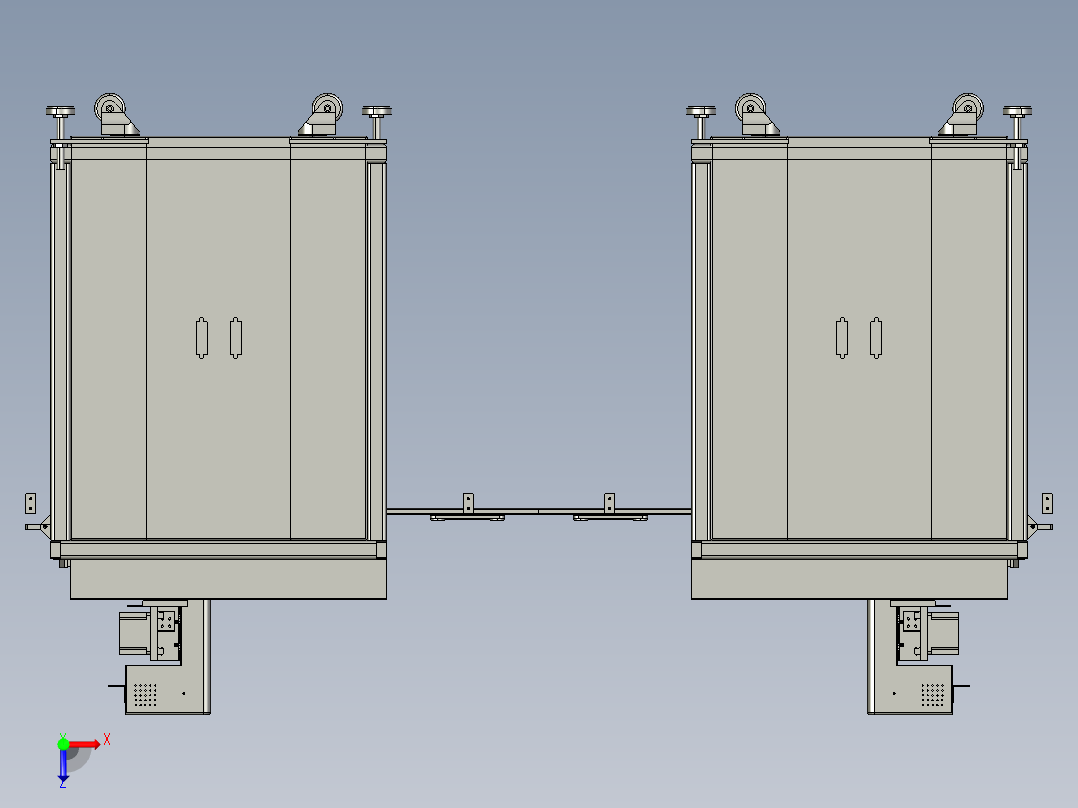 快板成形压力机俯视图