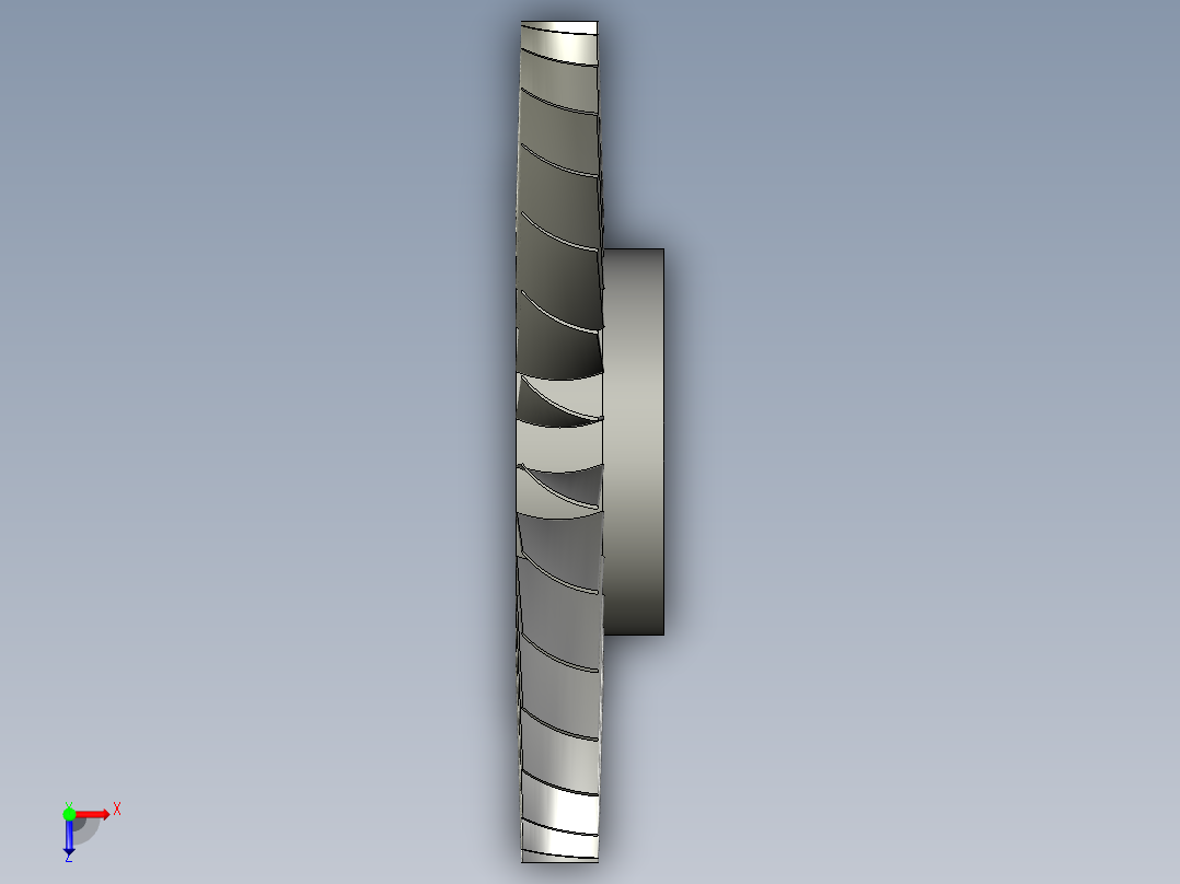 气轮机整体叶盘---模型格式为 sw stp俯视图