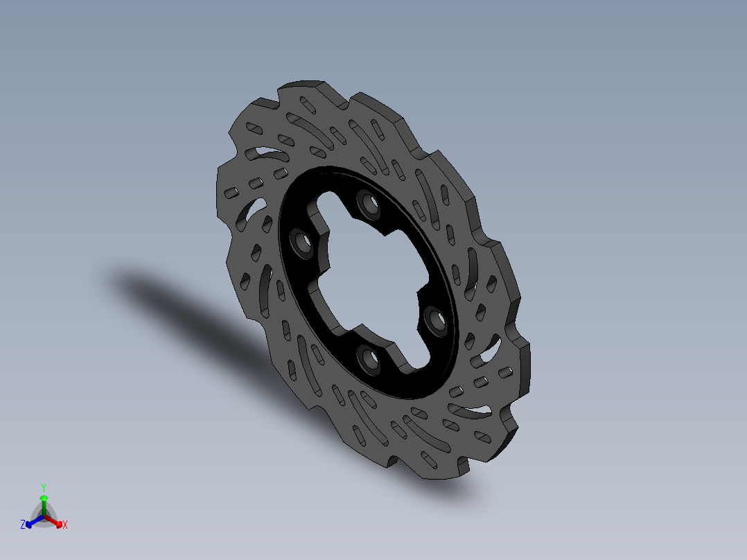 制动器 (22)正等轴测图