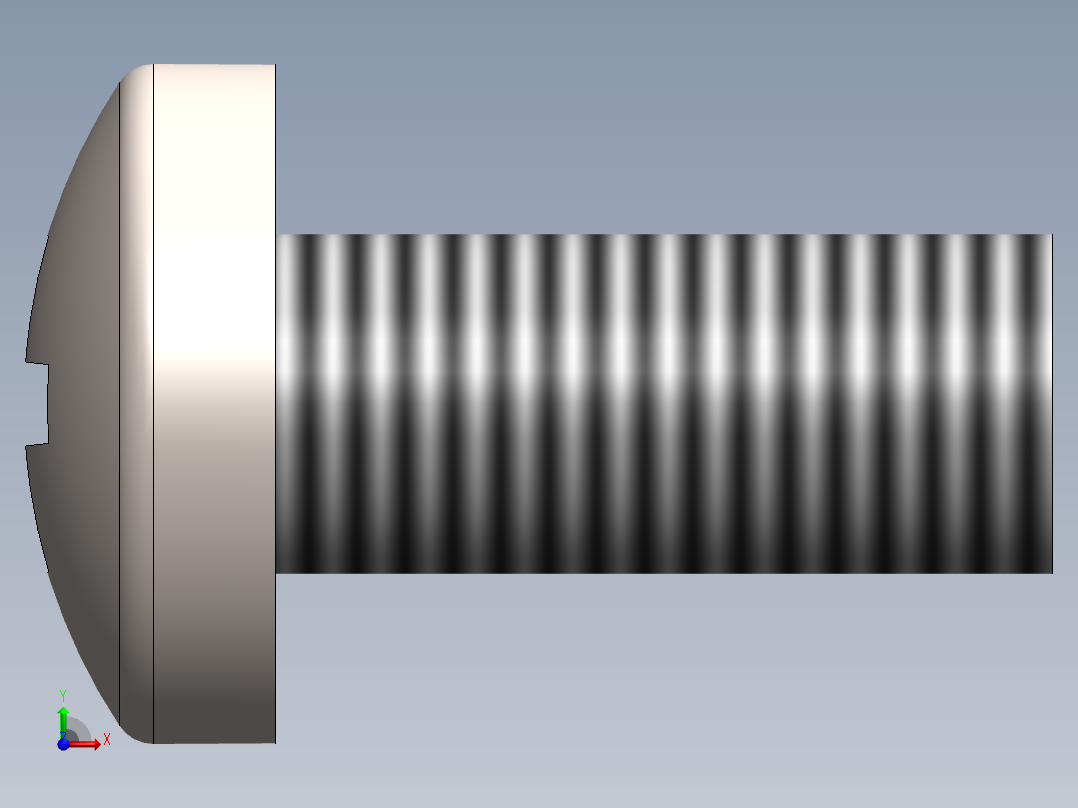 螺丝 M3.5 十字盘头-M3.5 x 8 Screw head.SLDPRT前视图