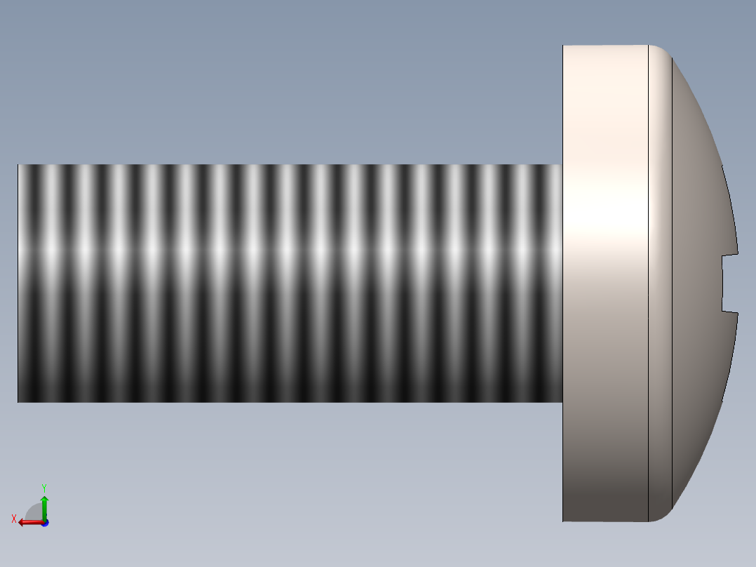 螺丝 M3.5 十字盘头-M3.5 x 8 Screw head.SLDPRT后视图