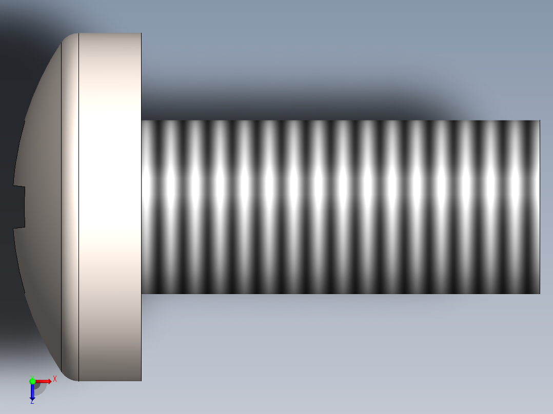 螺丝 M3.5 十字盘头-M3.5 x 8 Screw head.SLDPRT俯视图