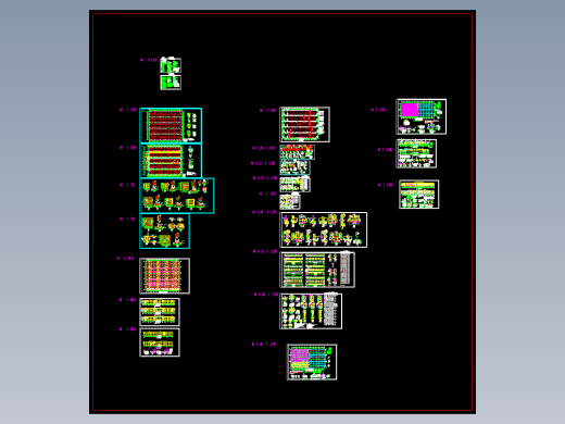 某地5连跨单层门式钢架厂房结构施工图（50T吊车）