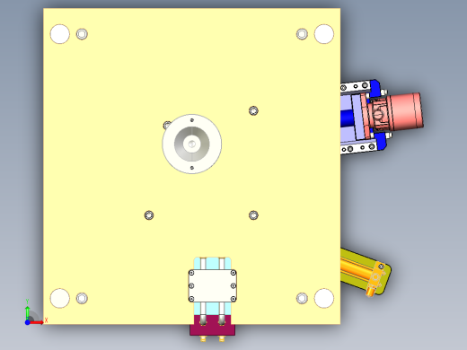 管件注射模具3D模型图纸 X_T格式前视缩略图
