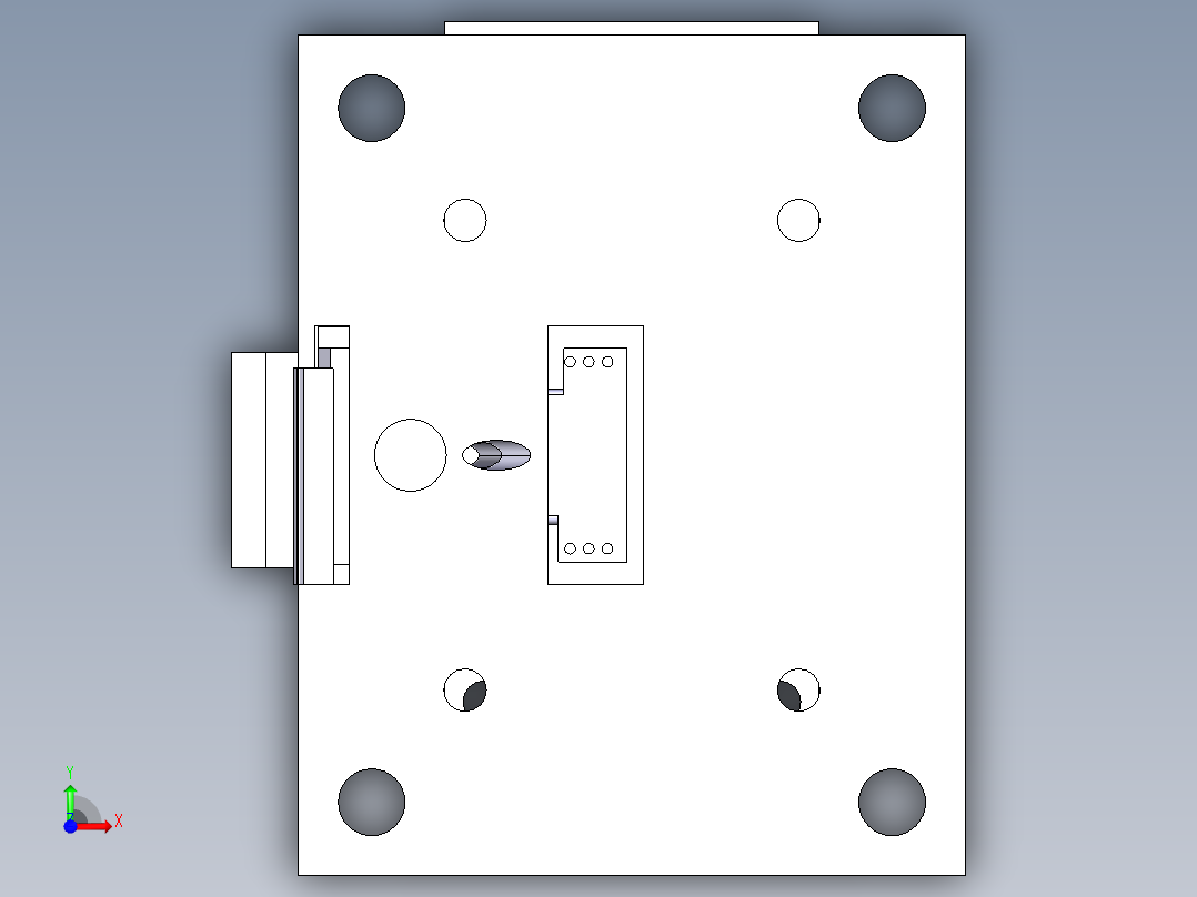 订书机卡片注塑模具设计前视图