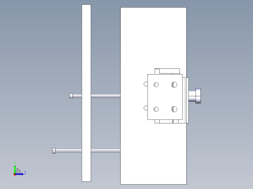 订书机卡片注塑模具设计左视缩略图